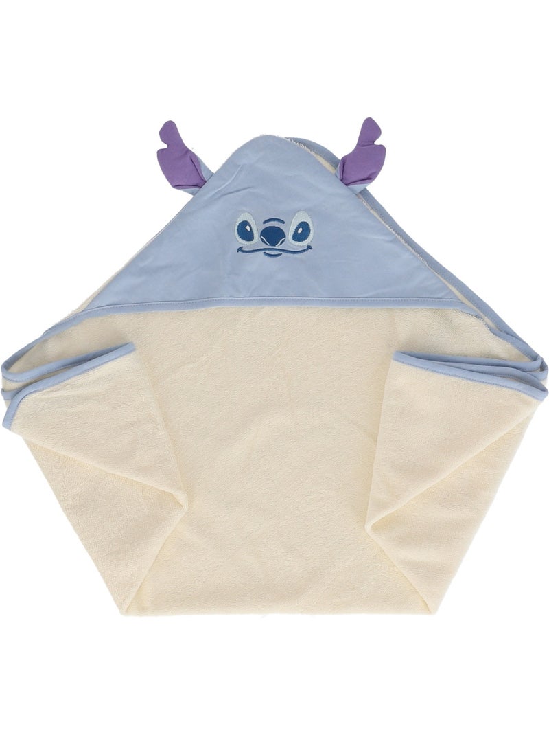 Cape de bain Stitch - 80% coton 20% Polyester Bleu - Kiabi