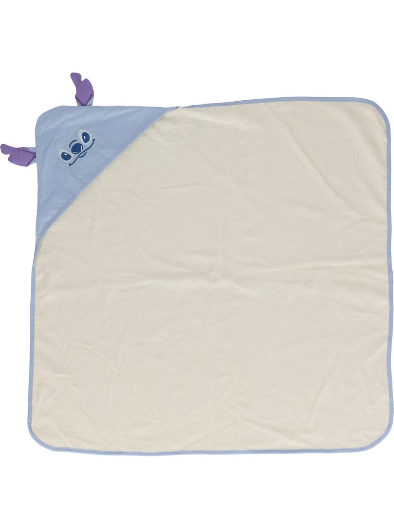 Cape de bain Stitch - 80% coton 20% Polyester Bleu - Kiabi