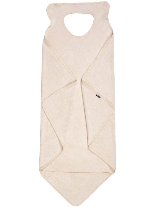 Cape de bain tablier XXL Parent/Bébé en viscose - 100x100 cm - Ecru - Kiabi