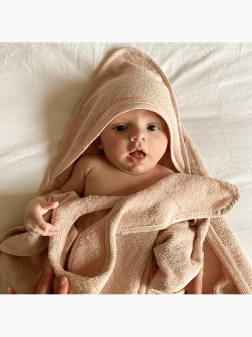 Cape de bain tablier XXL Parent/Bébé en viscose - 100x100 cm - Rose - Kiabi Cape de bain tablier XXL Parent/Bébé en viscose - 100x100 cm - Rose - Kiabi