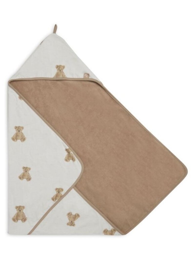 Cape de bain Teddy Bear GOTS en coton bio Jollein Marron - Kiabi