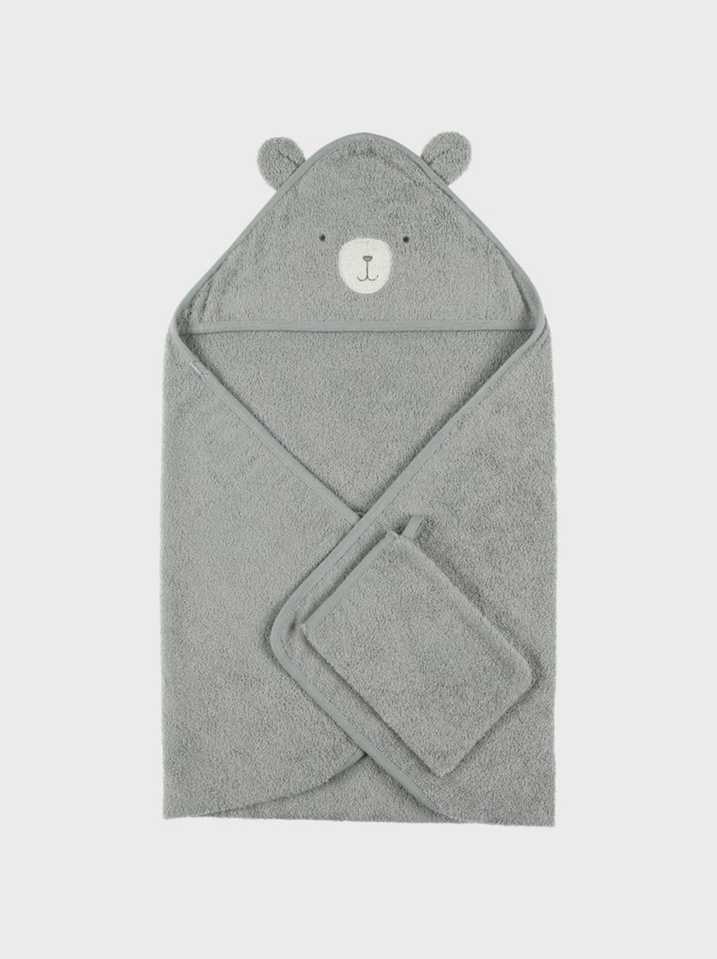 Cape de bain verte en éponge 75x75 cm Noukie's Vert - Kiabi