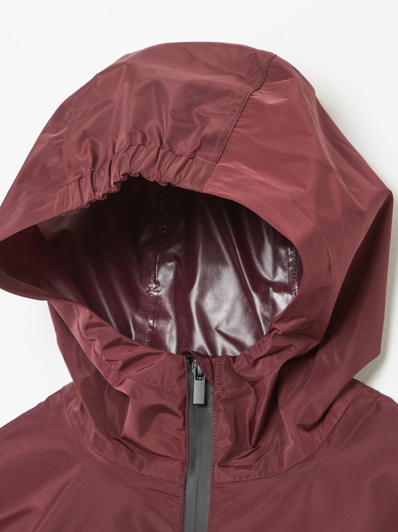 Cape de pluie à capuche Rouge - Kiabi