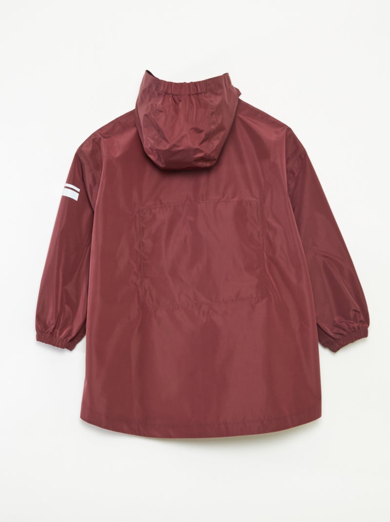 Cape de pluie à capuche Rouge - Kiabi