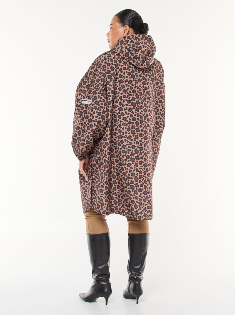 Cape de pluie déperlante à motif léopard Marron - Kiabi