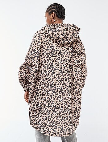 Cape de pluie déperlante avec capuche avec astuce pliage sur elle-même