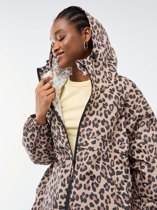 Cape de pluie déperlante avec capuche avec astuce pliage sur elle-même - Kiabi