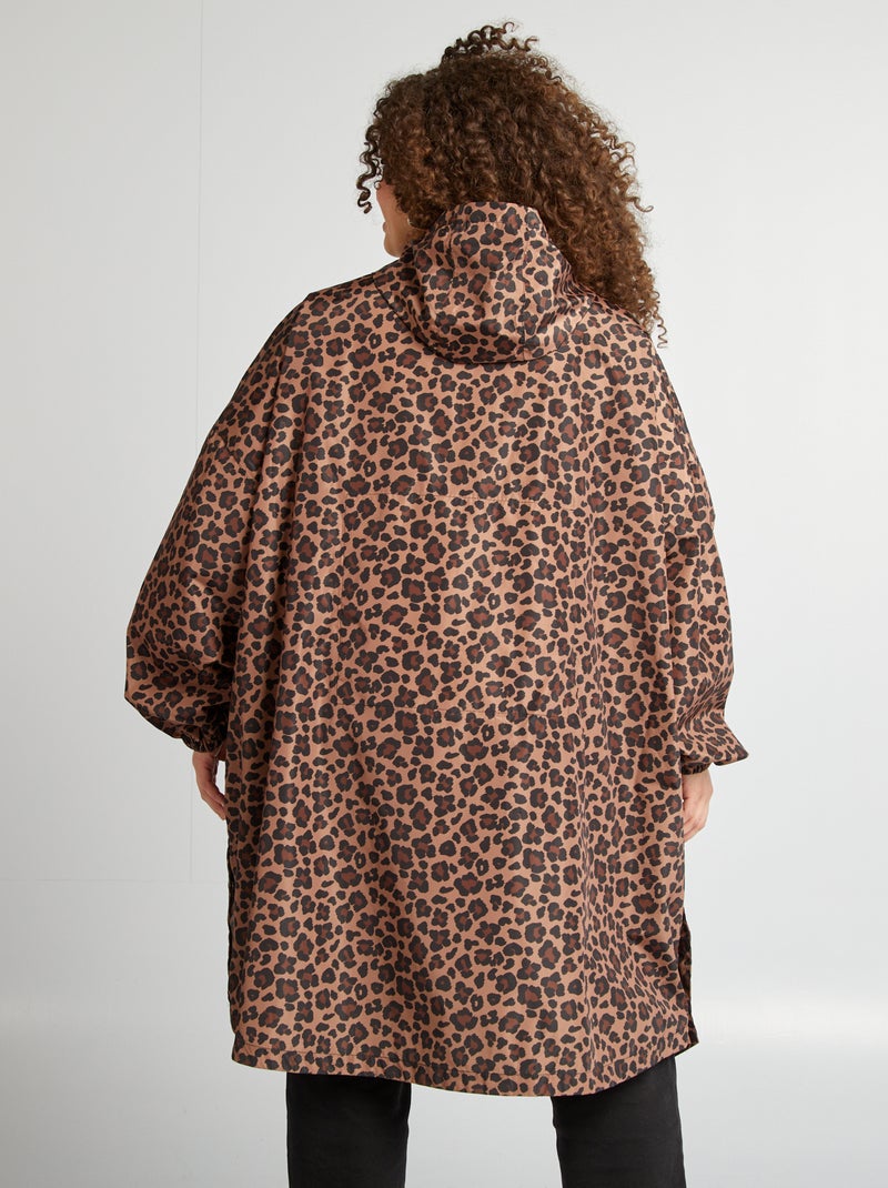 Cape de pluie imprimée 'léopard' Marron - Kiabi
