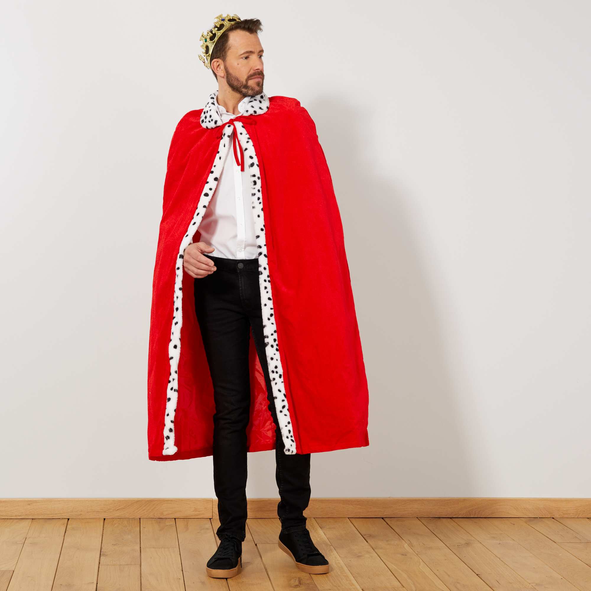 Cape Médiévale à Capuche Pour Homme - Longue Robe En Satin - Déguisement Carnaval, Sorcière, Cosplay - Chaperon Rouge