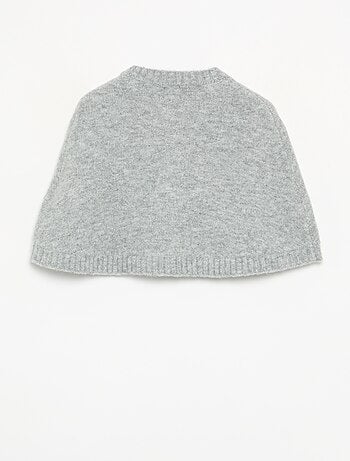 Cape en tricot avec nœuds en velours