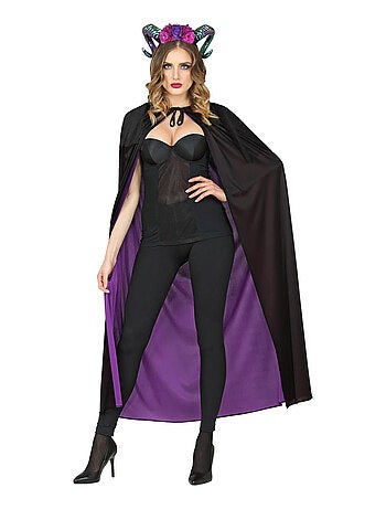 Cape manteau réversible Noir et violet