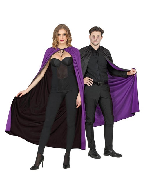 Cape manteau réversible Noir et violet - Kiabi