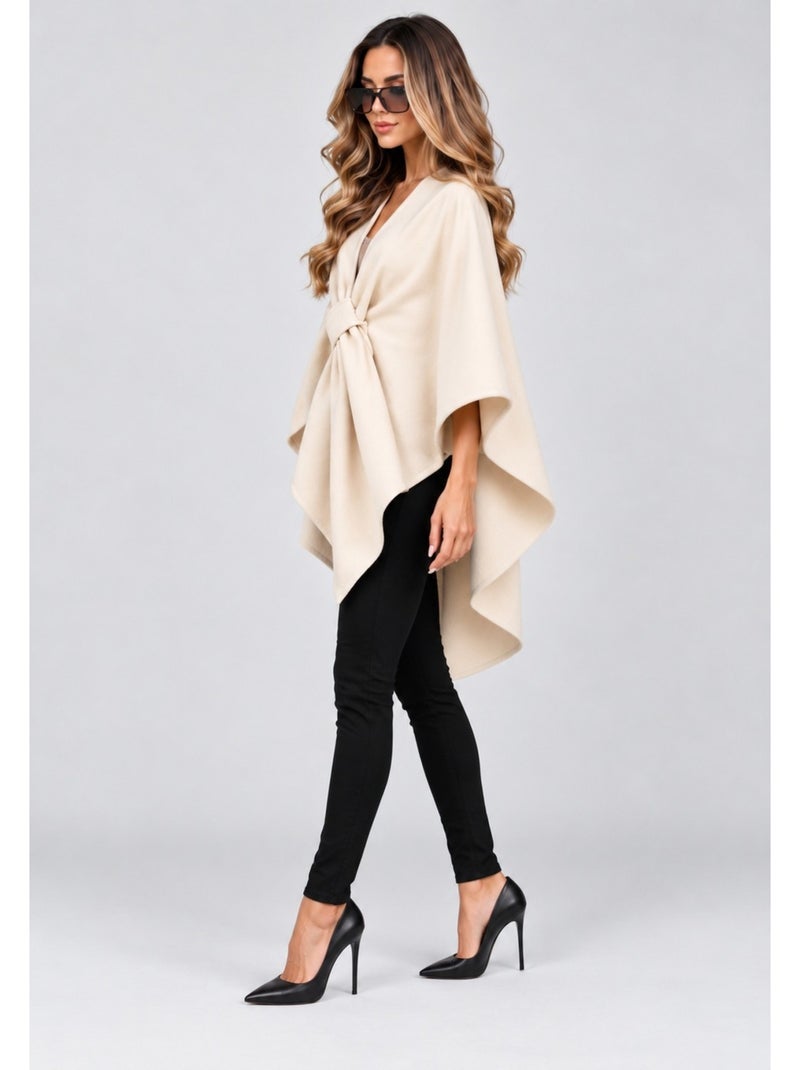 Cape poncho kebello Beige - Kiabi