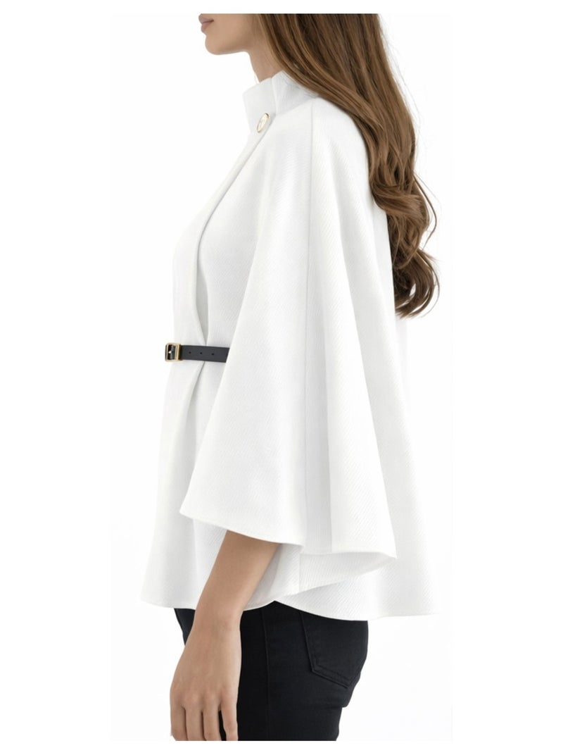 Cape Poncho Kebello Blanc - Kiabi
