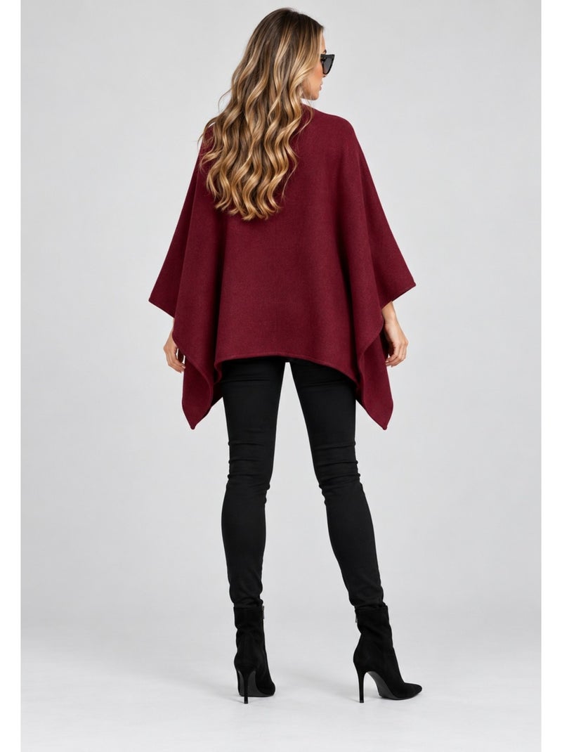 Cape poncho kebello Bordeaux - Kiabi