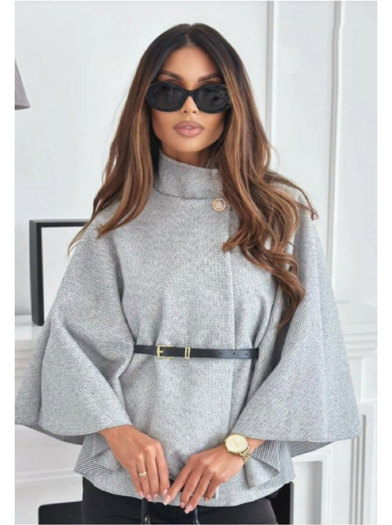 Cape Poncho Kebello Gris - Kiabi