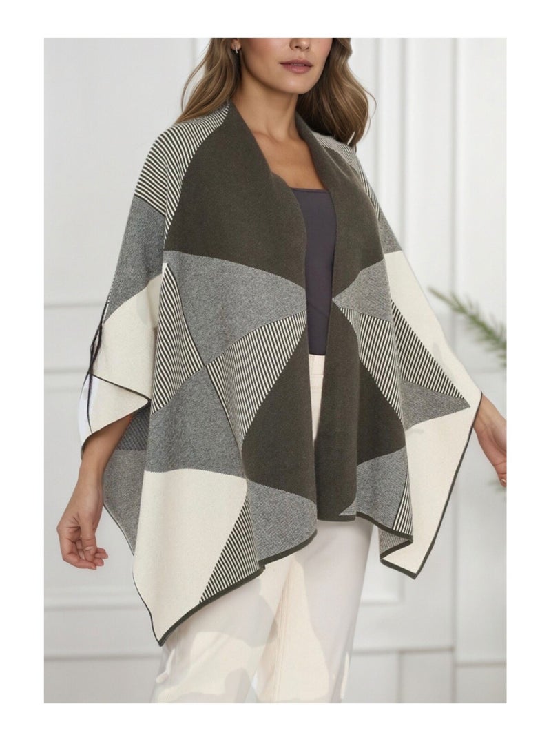 Cape Poncho Kebello Kaki - Kiabi