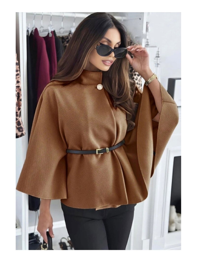 Cape Poncho Kebello Marron - Kiabi