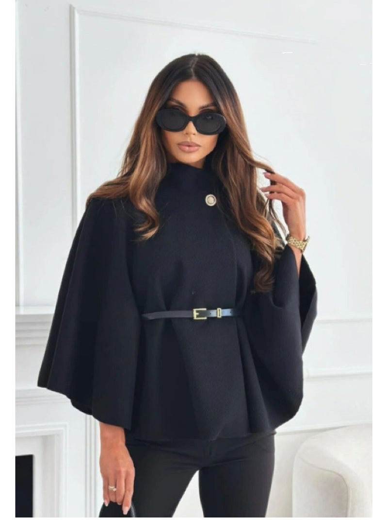 Cape Poncho Kebello Noir Noir - Kiabi