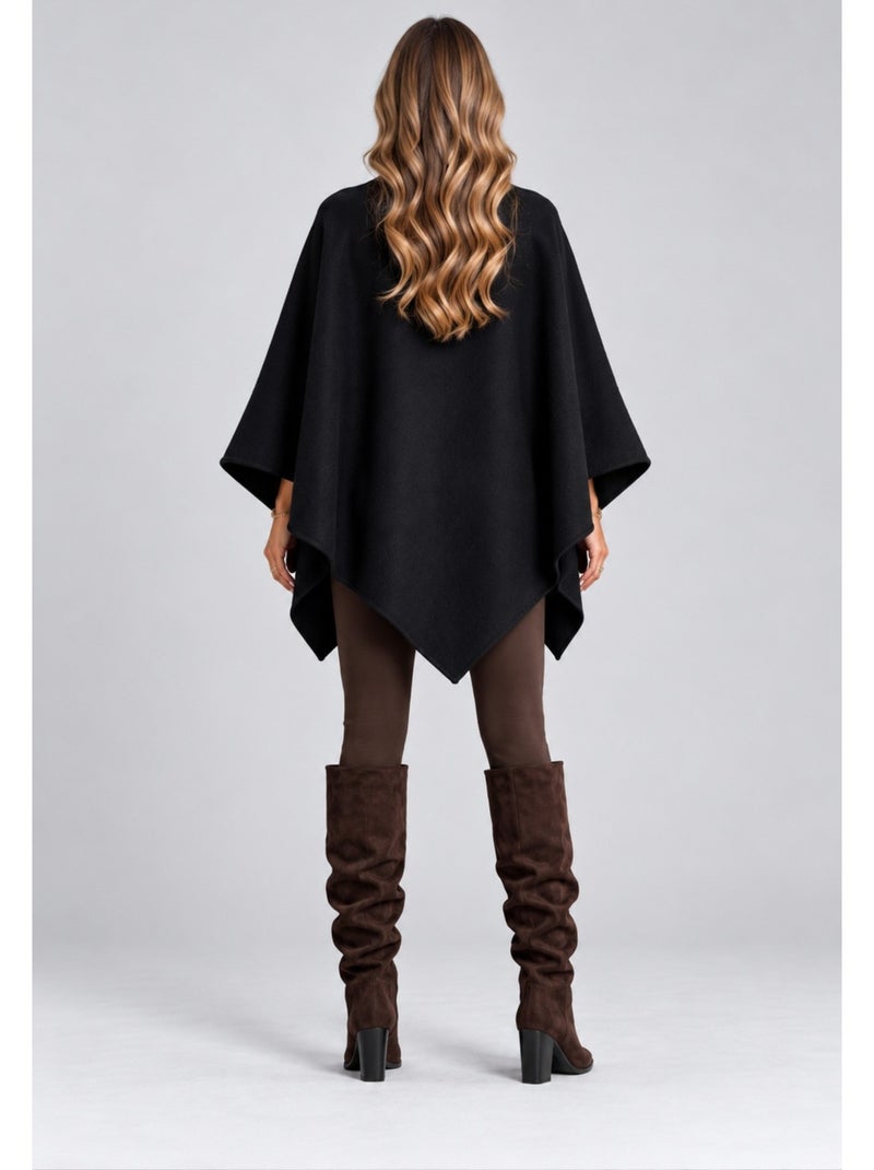 Cape poncho kebello Noir Noir - Kiabi