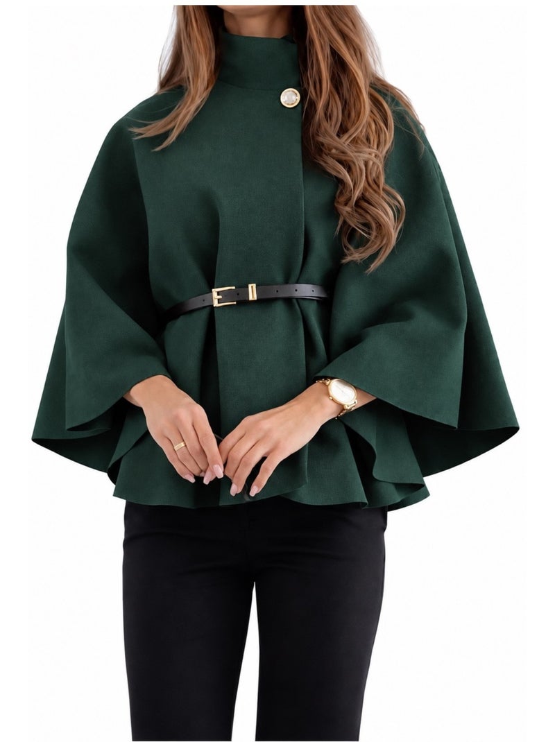 Cape poncho kebello Vert - Kiabi