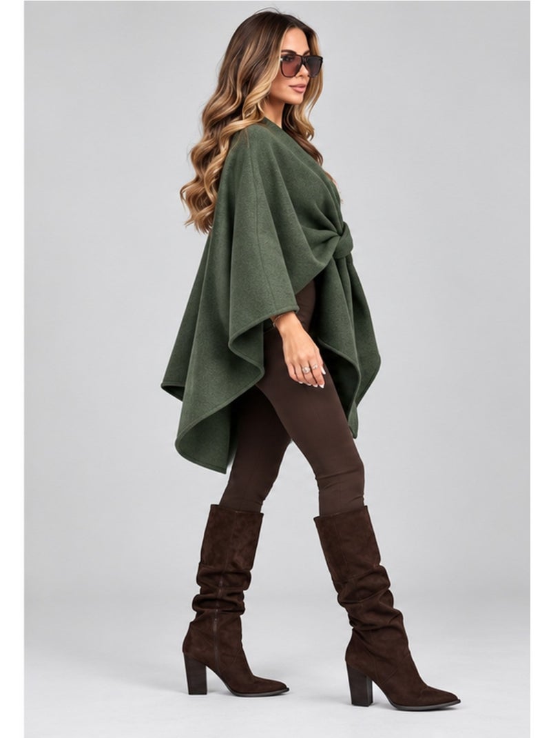 Cape poncho kebello Vert - Kiabi