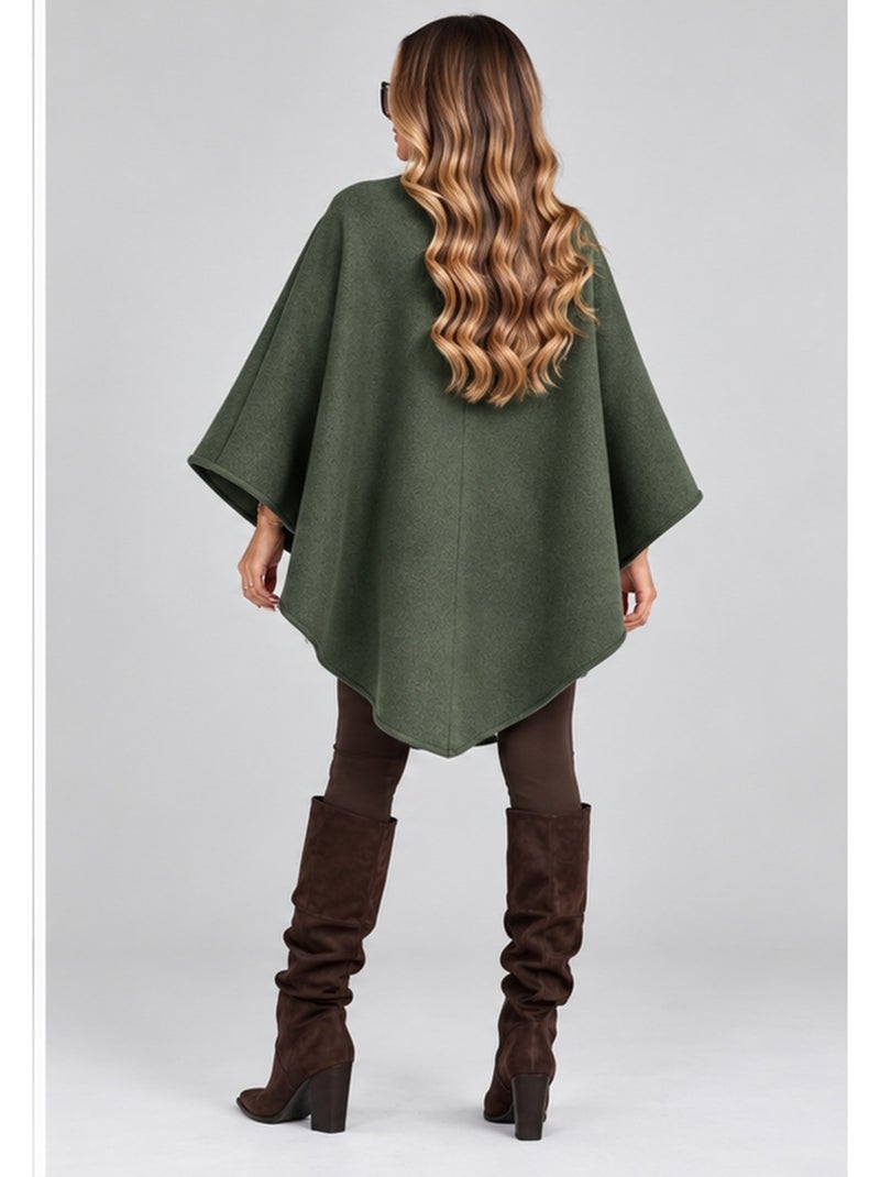 Cape poncho kebello Vert - Kiabi
