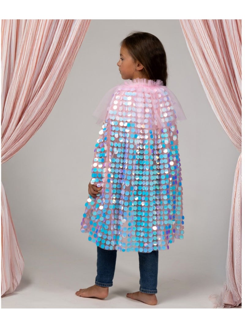 Cape Sequins Galaxia rose Blanc Beige - Kiabi