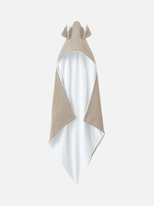 Cape, sortie de bain intérieur 100 % coton - Lapin - Monsieur Bébé - Kiabi