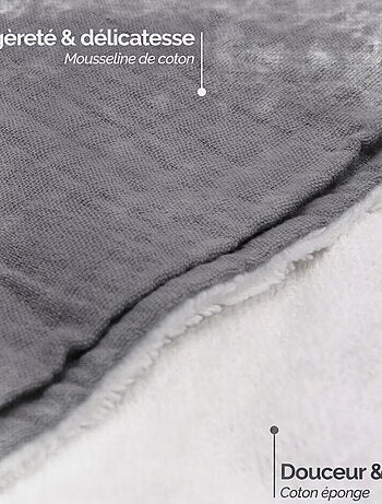 Cape, sortie de bain intérieur 100 % coton - Lapin - Monsieur Bébé