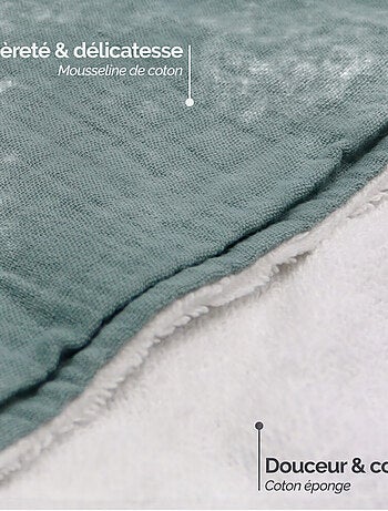 Cape, sortie de bain intérieur 100 % coton - Lapin - Monsieur Bébé