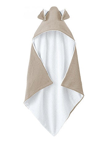 Cape, sortie de bain pour bébé intérieur 100 % coton - 100 x 100 cm - Lapin - Monsieur Bébé