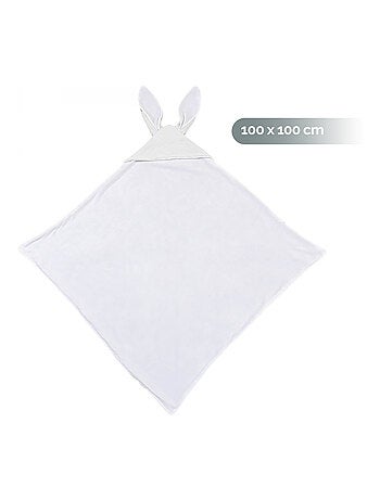 Cape, sortie de bain pour bébé intérieur 100 % coton - 100 x 100 cm - Lapin - Monsieur Bébé