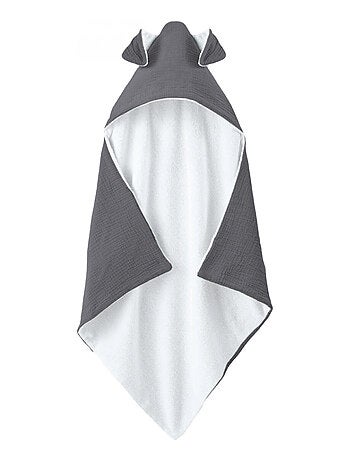 Cape, sortie de bain pour bébé intérieur 100 % coton - 100 x 100 cm - Lapin - Monsieur Bébé