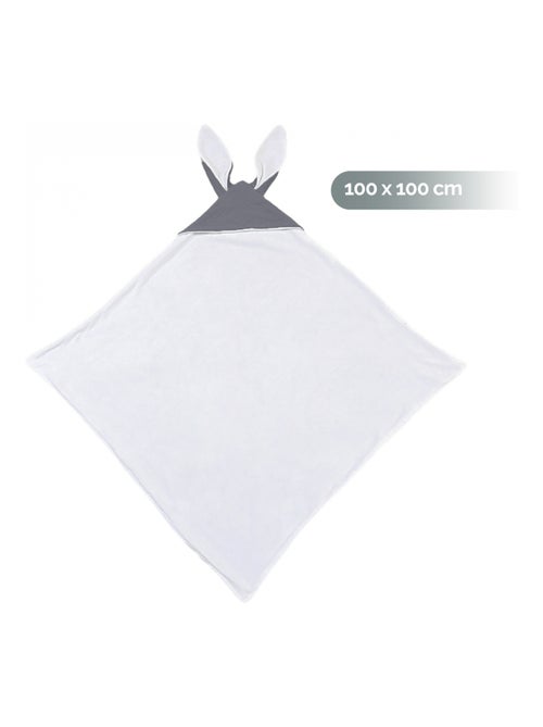 Cape, sortie de bain pour bébé intérieur 100 % coton - 100 x 100 cm - Lapin - Monsieur Bébé - Kiabi