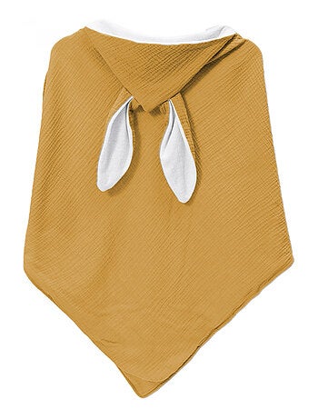 Cape, sortie de bain pour bébé intérieur 100 % coton - 100 x 100 cm - Lapin - Monsieur Bébé