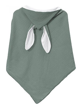 Cape, sortie de bain pour bébé intérieur 100 % coton - 100 x 100 cm - Lapin - Monsieur Bébé