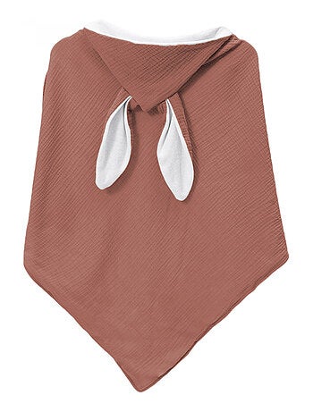 Cape, sortie de bain pour bébé intérieur 100 % coton - 100 x 100 cm - Lapin - Monsieur Bébé