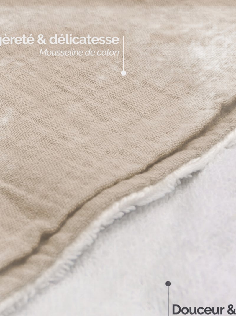 Cape, sortie de bain pour bébé intérieur 100 % coton - Lapin - Monsieur Bébé Beige - Kiabi