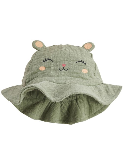 Capeline bébé en gaze de coton Anaelle - Kiabi