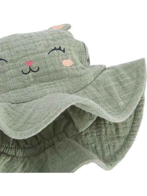 Capeline bébé en gaze de coton Anaelle - Kiabi