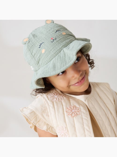 Capeline bébé en gaze de coton Anaelle - Kiabi