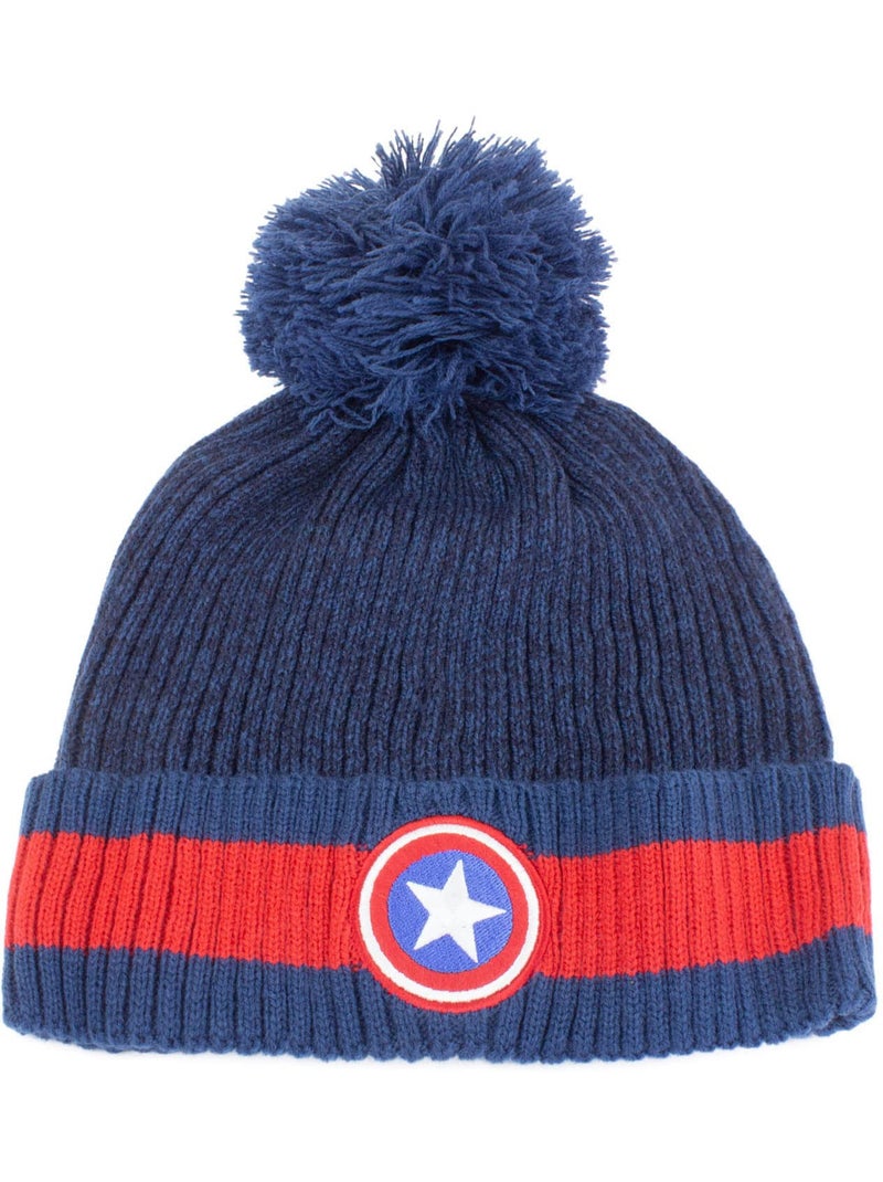 Capitaine Amérique - Bonnet motif/style logo Bleu ardoise - Kiabi