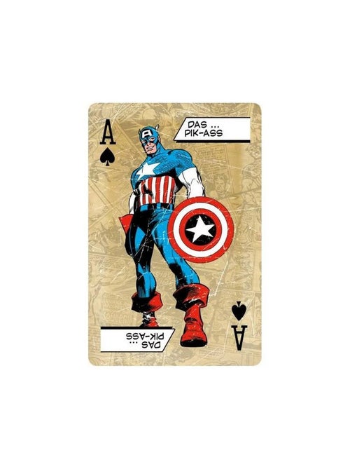 Capitaine Amérique - Jeu de cartes motif/style couverture de bande dessinée - Kiabi Capitaine Amérique - Jeu de cartes motif/style couverture de bande dessinée - Kiabi