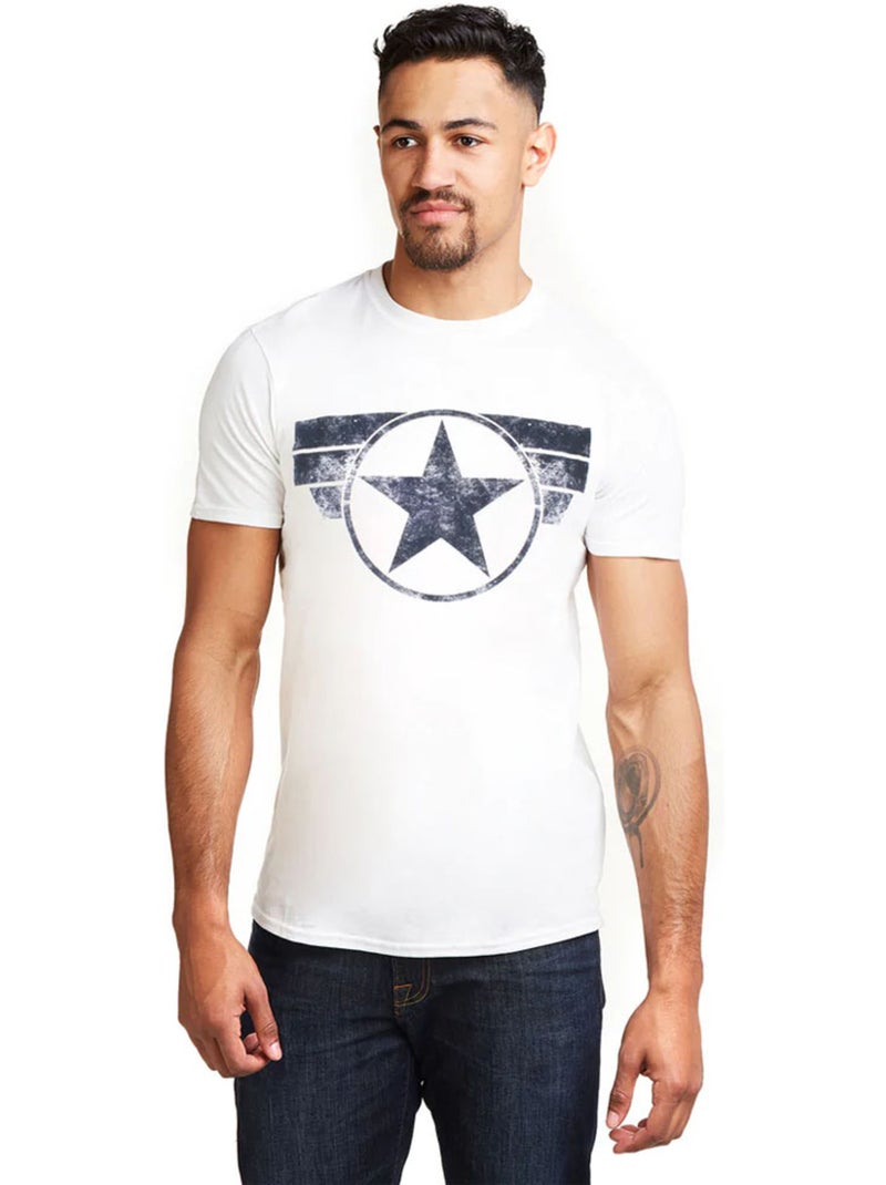 Capitaine Amérique - T-shirt Blanc - Kiabi