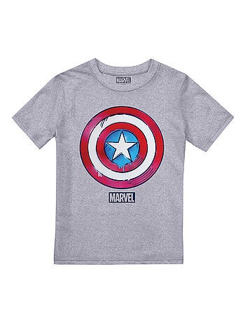 Capitaine Amérique - T-shirt motif bouclier dégoulinant