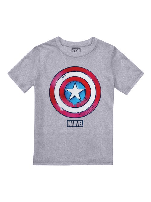 Capitaine Amérique - T-shirt motif bouclier dégoulinant - Kiabi