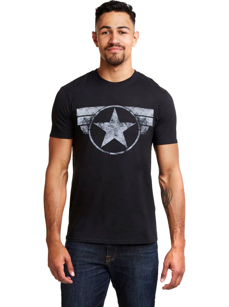 Capitaine Amérique - T-shirt Noir - Kiabi