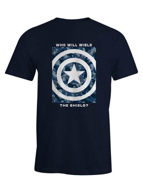 Capitaine Amérique - T-shirt WHO WILL WIELD THE SHIELD? - Kiabi