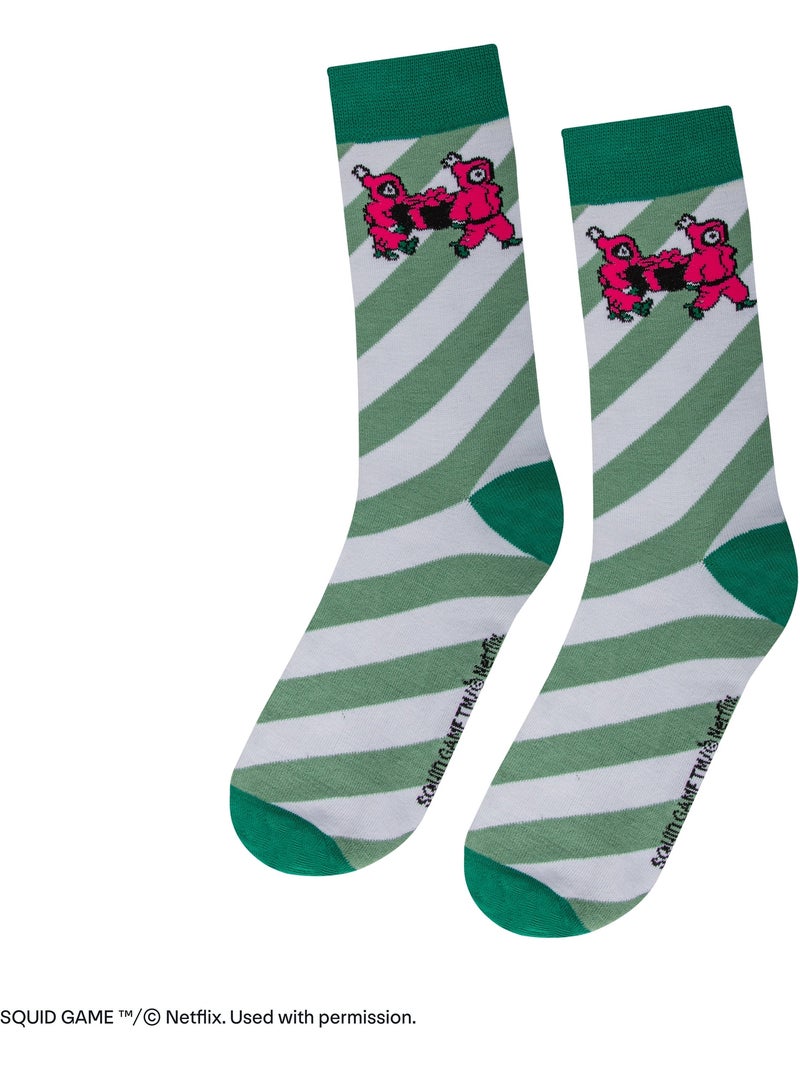 Capsule de Noël Chaussettes Guardes de Squid Game - Squid Game Vert - Kiabi